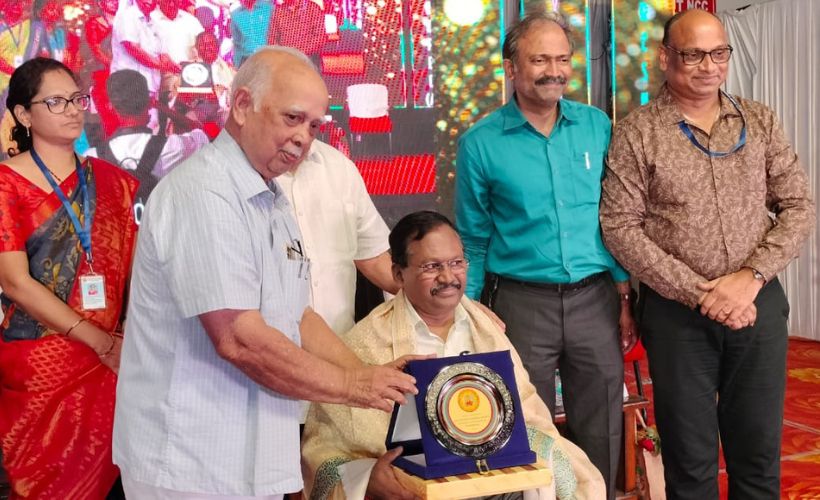 Guest of Honour and Vizag Police Commissioner at Gayatri Vidya Parishad Freshers' Day Celebration