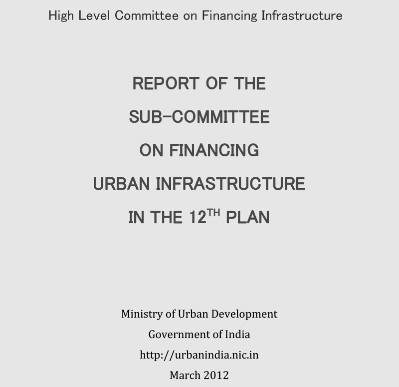 MoUD Urban Infra Financing and submitted the reports